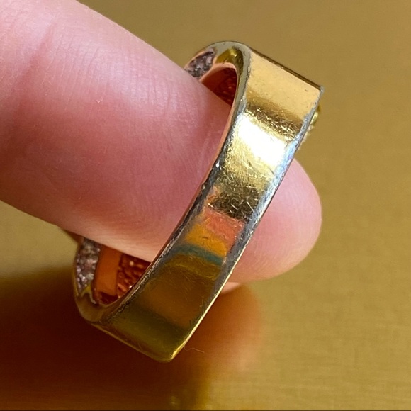 Infinity Criss-Criss Sparkling Crystals Gold Band Ring 9 - Picture 8 of 16